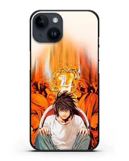 Чехол аниме Тетрадь смерти - Детектив Эл силиконовый для iPhone 14