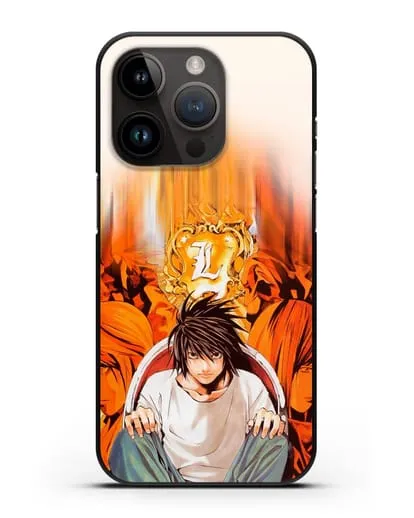 Чехол аниме Тетрадь смерти - Детектив Эл силиконовый для iPhone 14 Pro