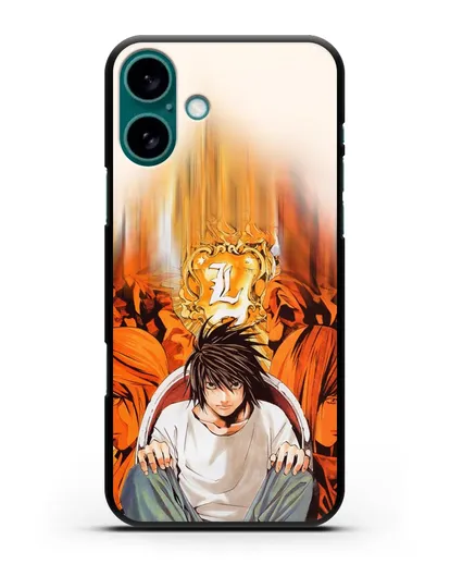 Чехол аниме Тетрадь смерти - Детектив Эл силиконовый для iPhone 16 Plus