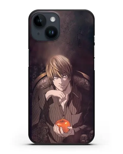 Чехол аниме Тетрадь смерти - Ягами Лайт силиконовый для iPhone 14