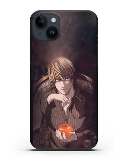 Чехол аниме Тетрадь смерти - Ягами Лайт силиконовый для iPhone 14 Plus