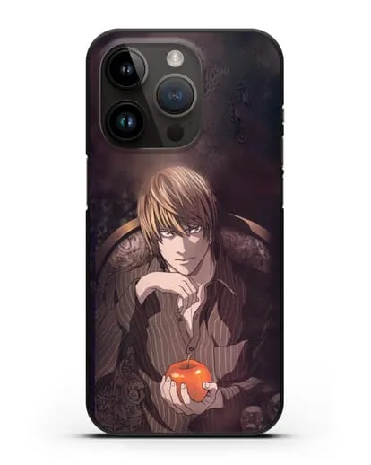 Чехол аниме Тетрадь смерти - Ягами Лайт силиконовый для iPhone 14 Pro