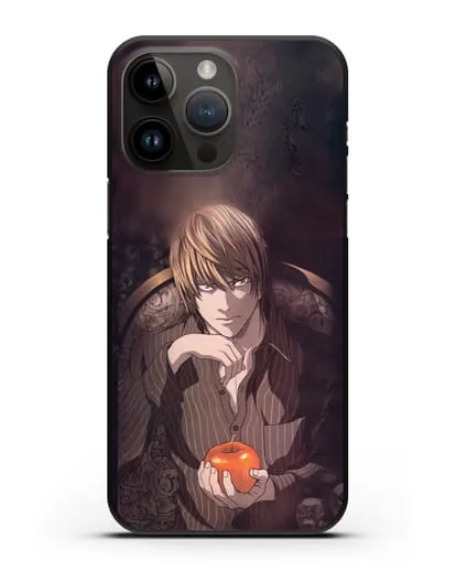 Чехол аниме Тетрадь смерти - Ягами Лайт силиконовый для iPhone 14 Pro Max