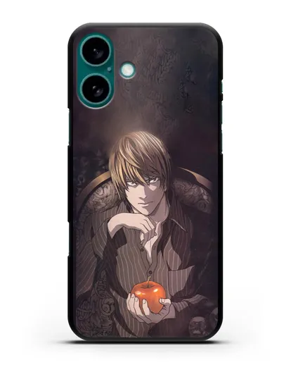 Чехол аниме Тетрадь смерти - Ягами Лайт силиконовый для iPhone 16 Plus