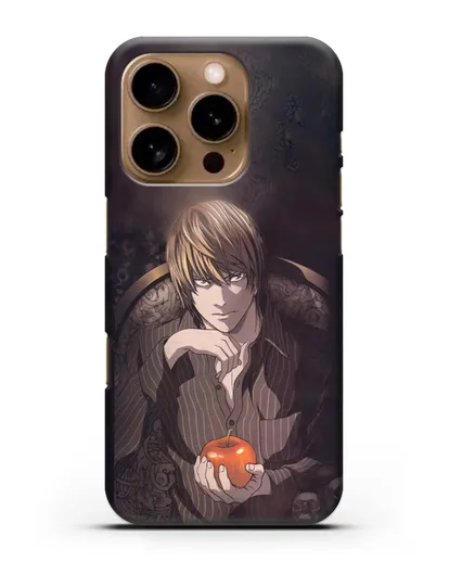 Чехол аниме Тетрадь смерти - Ягами Лайт силиконовый для iPhone 16 Pro