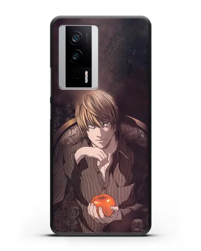 Чехол аниме Тетрадь смерти - Ягами Лайт силиконовый для Xiaomi Poco F5 Pro