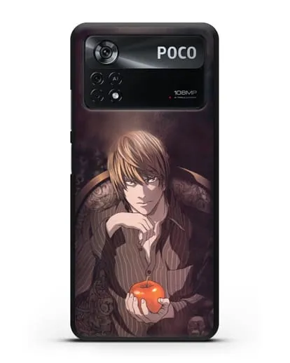 Чехол аниме Тетрадь смерти - Ягами Лайт силиконовый для Xiaomi Poco X4 Pro