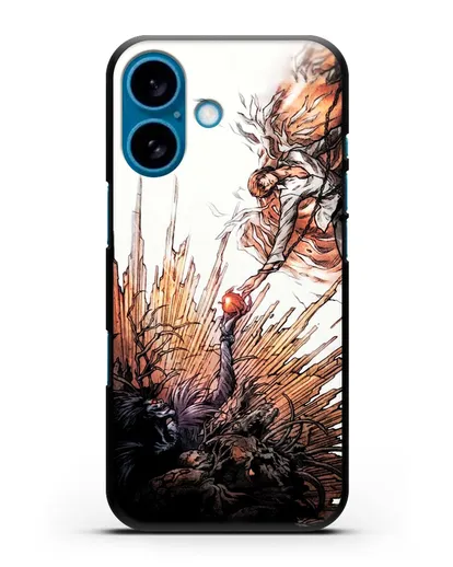 Чехол аниме Тетрадь смерти - Лайт и Бог смерти силиконовый для iPhone 16