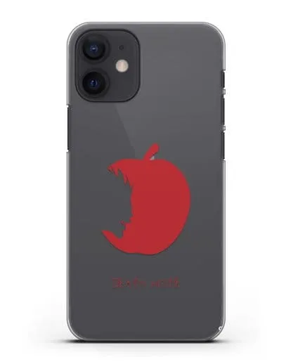 Чехол аниме Тетрадь смерти - Боги смерти едят только яблоки силиконовый для iPhone 12 mini