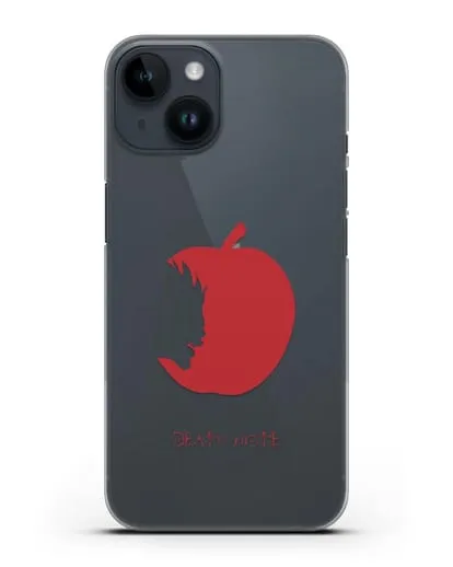 Чехол аниме Тетрадь смерти - Боги смерти едят только яблоки силиконовый для iPhone 14