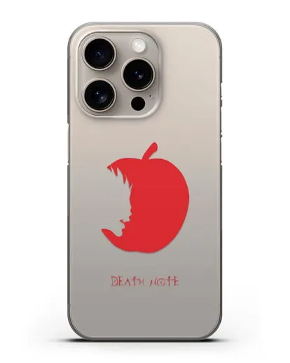Чехол аниме Тетрадь смерти - Боги смерти едят только яблоки силиконовый для iPhone 15 Pro