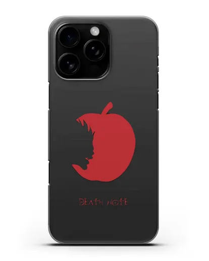 Чехол аниме Тетрадь смерти - Боги смерти едят только яблоки силиконовый для iPhone 16 Pro Max