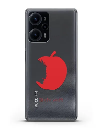 Чехол аниме Тетрадь смерти - Боги смерти едят только яблоки силиконовый для Xiaomi Poco F5