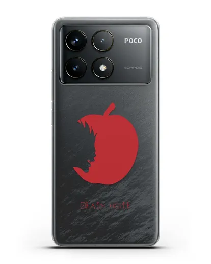 Чехол аниме Тетрадь смерти - Боги смерти едят только яблоки силиконовый для Xiaomi Poco F6 Pro