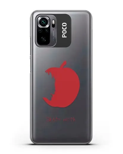 Чехол аниме Тетрадь смерти - Боги смерти едят только яблоки силиконовый для Xiaomi Poco M5s