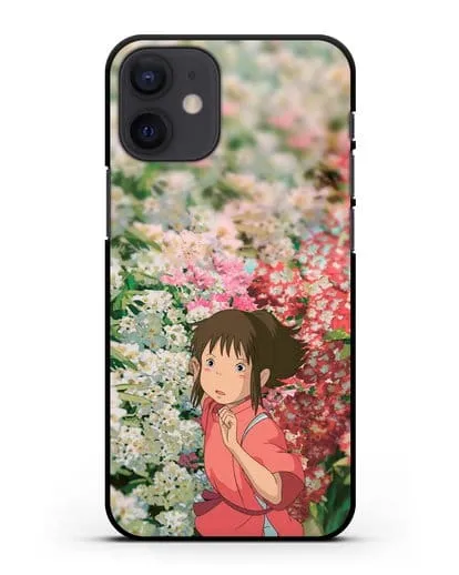 Чехол аниме Унесенные призраками - Тихиро в цветах силиконовый для iPhone 12 mini