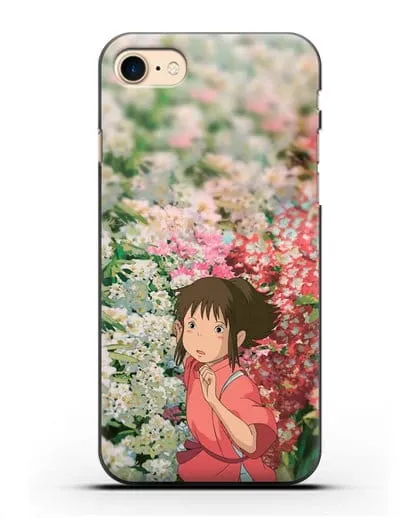 Чехол аниме Унесенные призраками - Тихиро в цветах силиконовый для iPhone 8