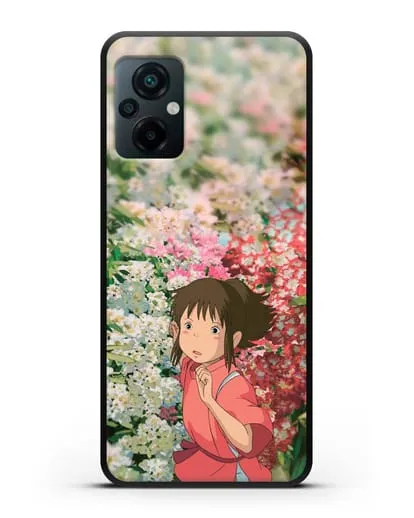 Чехол аниме Унесенные призраками - Тихиро в цветах силиконовый для Xiaomi Poco M5