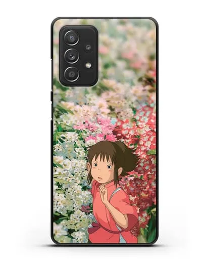 Чехол аниме Унесенные призраками - Тихиро в цветах силиконовый для Samsung Galaxy A53