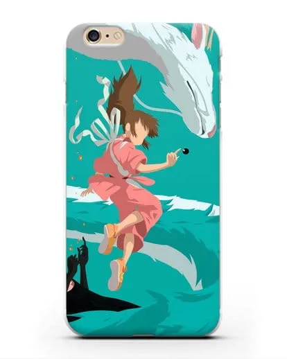 Чехол аниме Унесенные призраками - Тихиро, Хаку и Каонаси силиконовый для iPhone 6 Plus