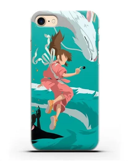 Чехол аниме Унесенные призраками - Тихиро, Хаку и Каонаси силиконовый для iPhone 8