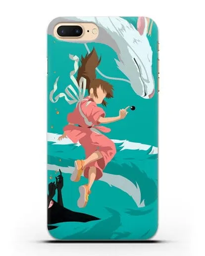 Чехол аниме Унесенные призраками - Тихиро, Хаку и Каонаси силиконовый для iPhone 8 Plus