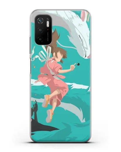 Чехол аниме Унесенные призраками - Тихиро, Хаку и Каонаси силиконовый для Xiaomi Poco M3 Pro
