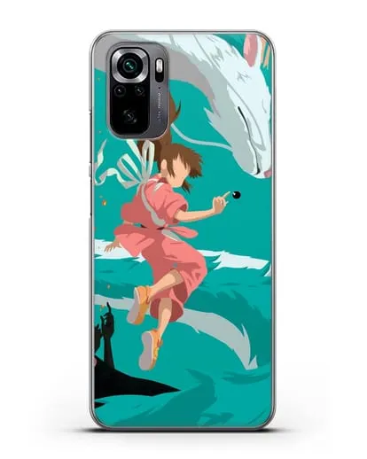 Чехол аниме Унесенные призраками - Тихиро, Хаку и Каонаси силиконовый для Xiaomi Poco M5s