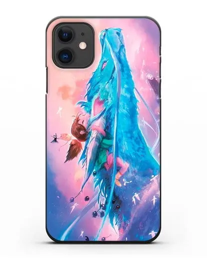 Чехол аниме Унесенные призраками - Тихиро и Хаку силиконовый для iPhone 11