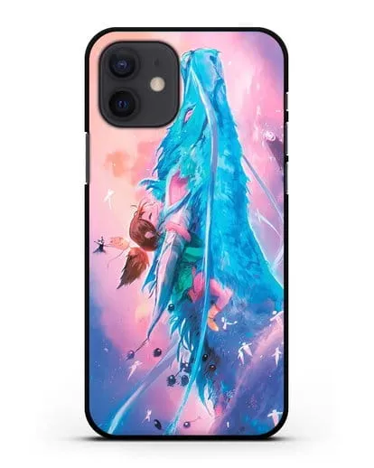 Чехол аниме Унесенные призраками - Тихиро и Хаку силиконовый для iPhone 12