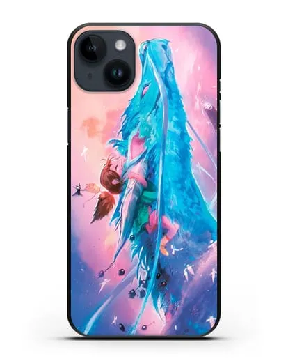 Чехол аниме Унесенные призраками - Тихиро и Хаку силиконовый для iPhone 14 Plus