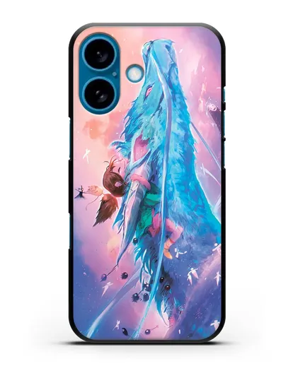 Чехол аниме Унесенные призраками - Тихиро и Хаку силиконовый для iPhone 16