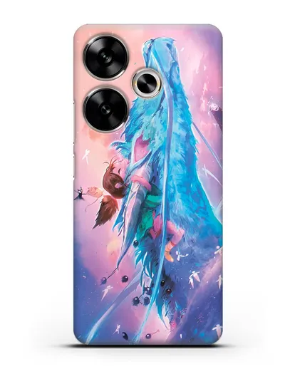 Чехол аниме Унесенные призраками - Тихиро и Хаку силиконовый для Xiaomi Poco F6