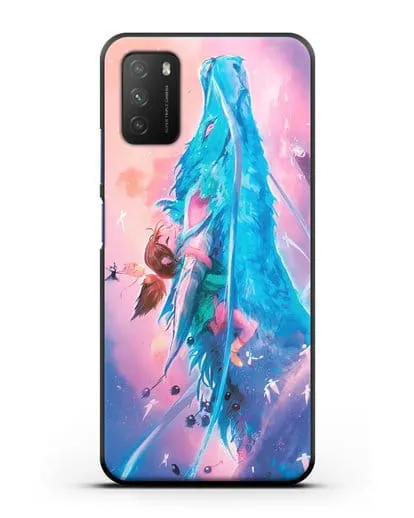 Чехол аниме Унесенные призраками - Тихиро и Хаку силиконовый для Xiaomi Poco M3