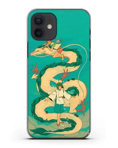 Чехол аниме Унесенные призраками - Тихиро обнимает Хаку силиконовый для iPhone 12