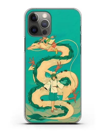 Чехол аниме Унесенные призраками - Тихиро обнимает Хаку силиконовый для iPhone 12 Pro