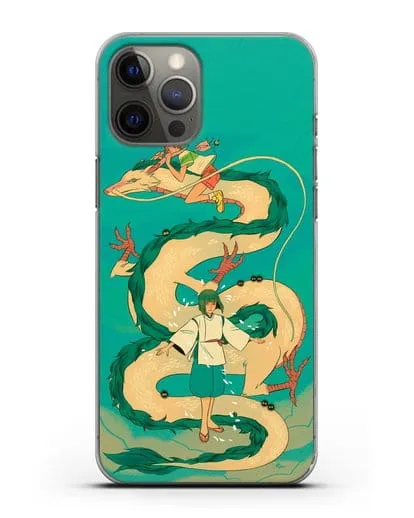 Чехол аниме Унесенные призраками - Тихиро обнимает Хаку силиконовый для iPhone 12 Pro Max