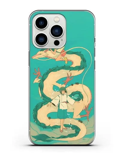 Чехол аниме Унесенные призраками - Тихиро обнимает Хаку силиконовый для iPhone 13 Pro