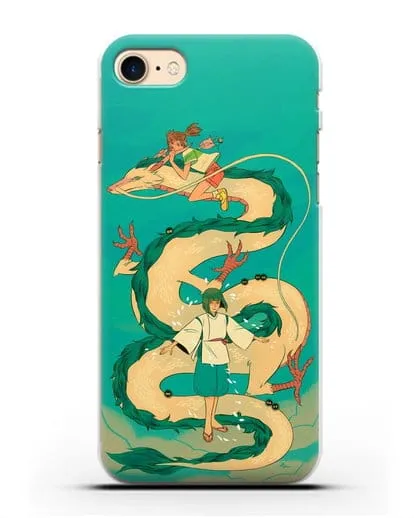 Чехол аниме Унесенные призраками - Тихиро обнимает Хаку силиконовый для iPhone 8