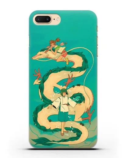 Чехол аниме Унесенные призраками - Тихиро обнимает Хаку силиконовый для iPhone 8 Plus