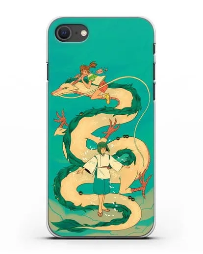 Чехол аниме Унесенные призраками - Тихиро обнимает Хаку силиконовый для iPhone SE 2020