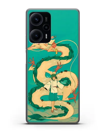 Чехол аниме Унесенные призраками - Тихиро обнимает Хаку силиконовый для Xiaomi Poco F5