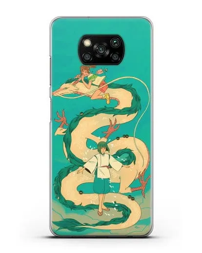 Чехол аниме Унесенные призраками - Тихиро обнимает Хаку силиконовый для Xiaomi Poco X3