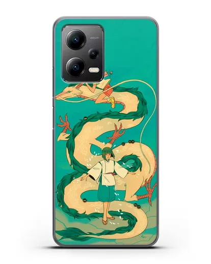 Чехол аниме Унесенные призраками - Тихиро обнимает Хаку силиконовый для Xiaomi Poco X5