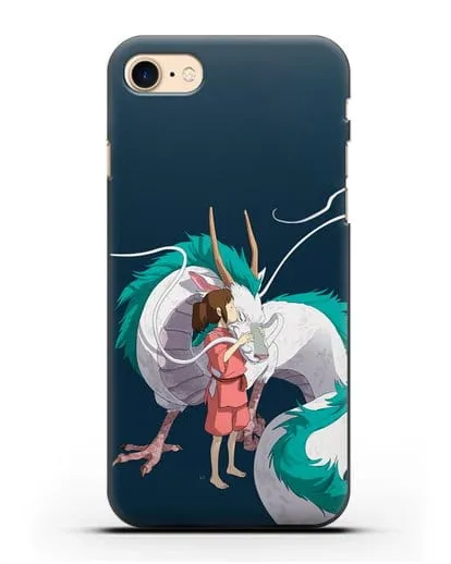 Чехол аниме Унесенные призраками - Тихиро и Хаку в полёте силиконовый для iPhone 8