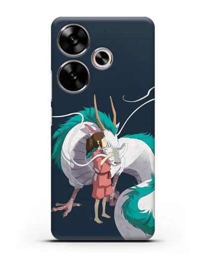 Чехол аниме Унесенные призраками - Тихиро и Хаку в полёте силиконовый для Xiaomi Poco F6