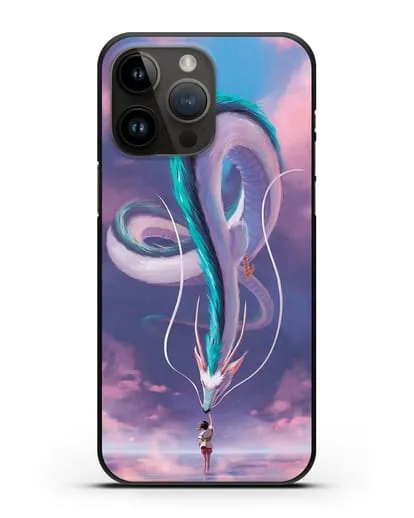 Чехол аниме Унесенные призраками - Превращение Хаку силиконовый для iPhone 14 Pro Max