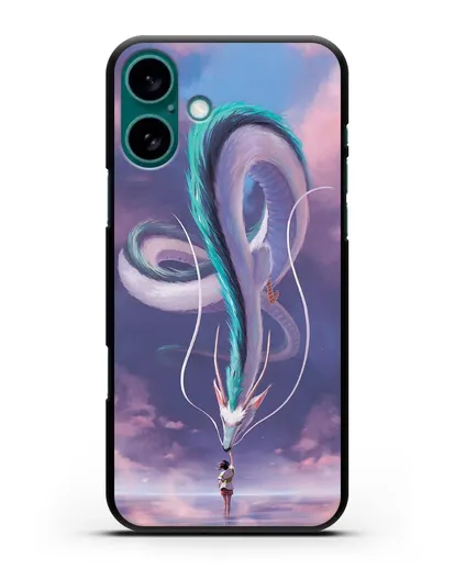 Чехол аниме Унесенные призраками - Превращение Хаку силиконовый для iPhone 16 Plus