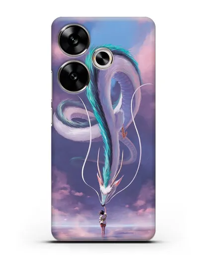 Чехол аниме Унесенные призраками - Превращение Хаку силиконовый для Xiaomi Poco F6