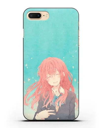 Чехол аниме Форма голоса - Сёко силиконовый для iPhone 7 Plus